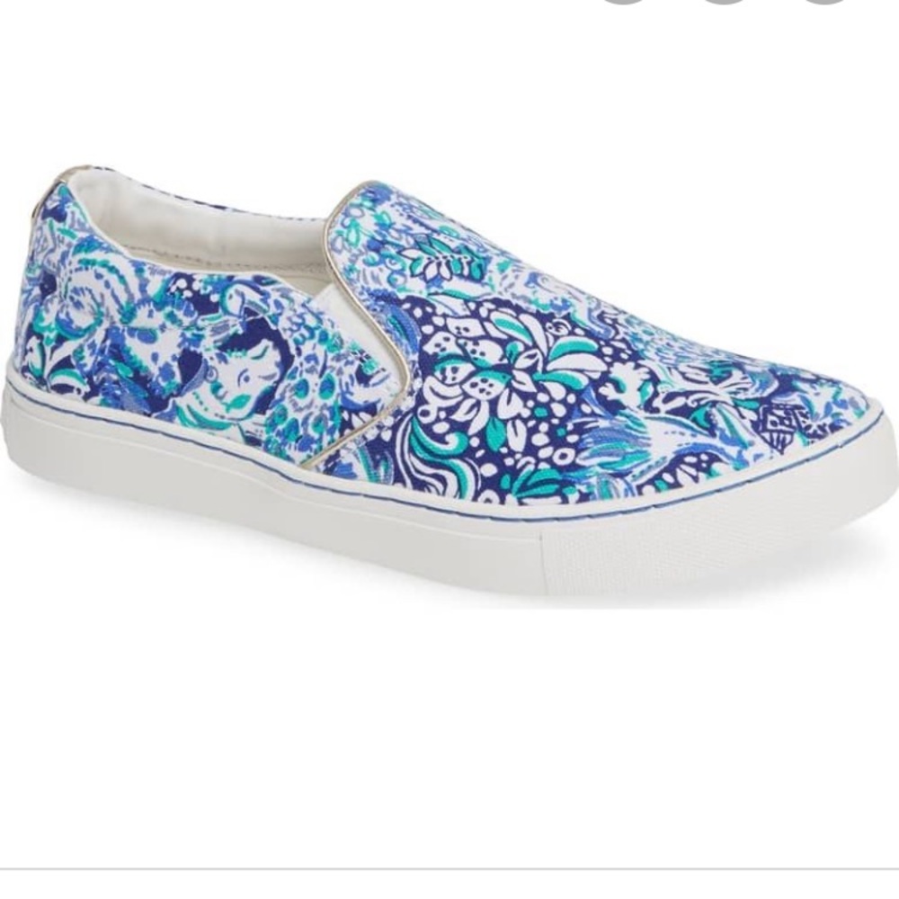 Lilly Pulitzer Blue and White Sneakers